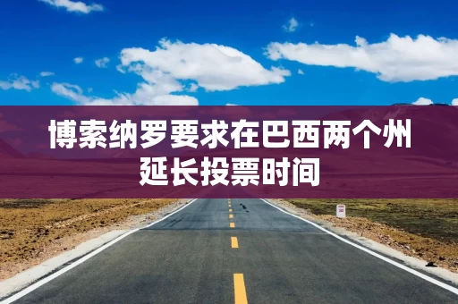 博索纳罗要求在巴西两个州延长投票时间 博索纳罗要求在巴西两个州延长投票时间