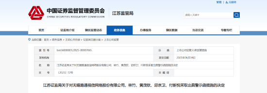 _警示函件_出具警示函监管措施