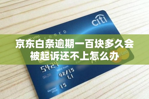 京东白条逾期一百块多久会被起诉还不上怎么办 京东白条逾期一百块多久会被起诉还不上怎么办