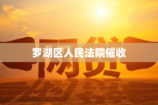 罗湖区人民法院催收 罗湖区人民法院催收