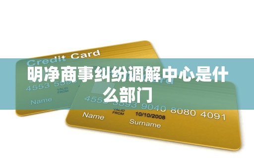 明净商事纠纷调解中心是什么部门 明净商事纠纷调解中心是什么部门