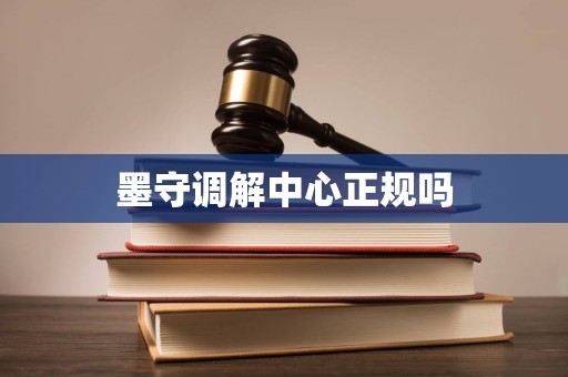 墨守调解中心正规吗