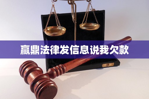 赢鼎法律发信息说我欠款 赢鼎法律发信息说我欠款