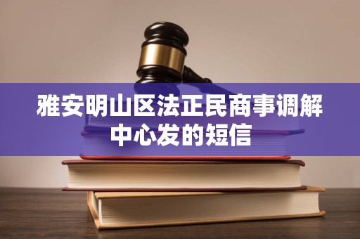 雅安明山区法正民商事调解中心发的短信