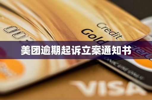 美团逾期起诉立案通知书