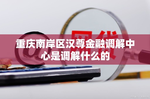 重庆南岸区汉尊金融调解中心是调解什么的