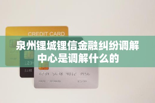 泉州锂城锂信金融纠纷调解中心是调解什么的