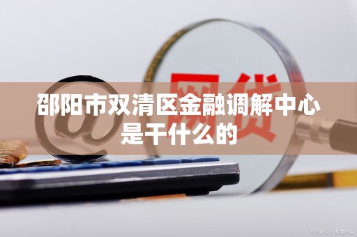 邵阳市双清区金融调解中心是干什么的