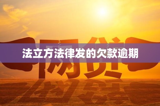 法立方法律发的欠款逾期