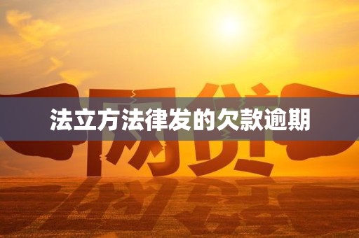 法立方法律发的欠款逾期