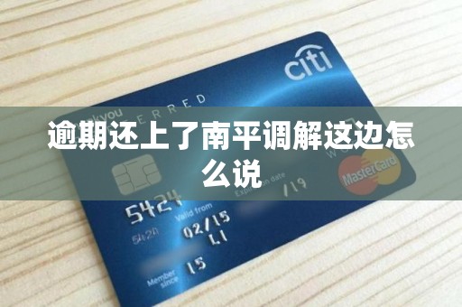 逾期还上了南平调解这边怎么说