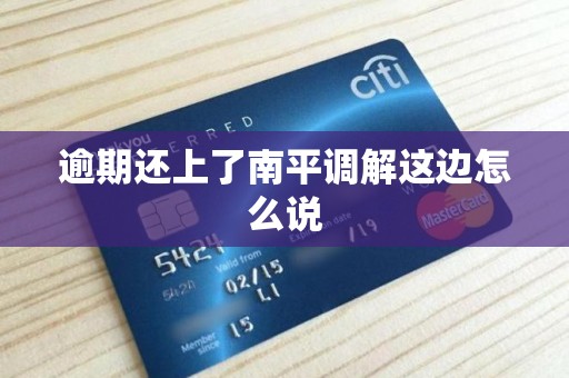 逾期还上了南平调解这边怎么说
