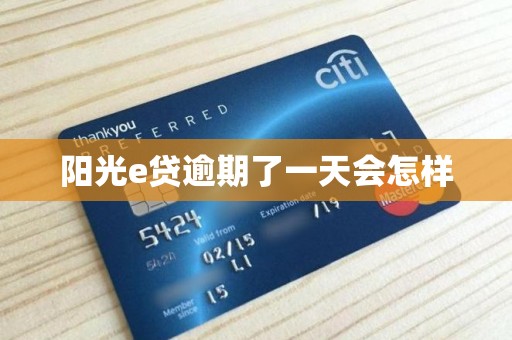 阳光e贷逾期了一天会怎样 阳光e贷逾期了一天会怎样