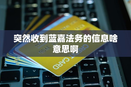 突然收到蓝嘉法务的信息啥意思啊