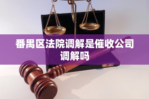 番禺区法院调解是催收公司调解吗