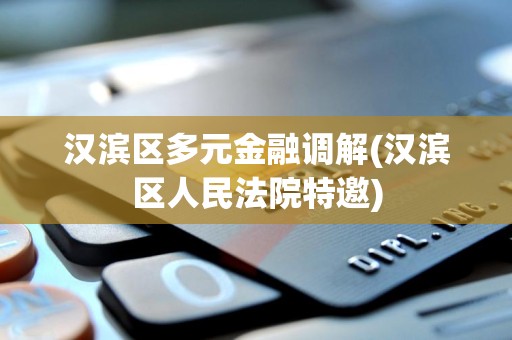 汉滨区多元金融调解(汉滨区人民法院特邀)