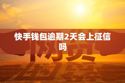 快手钱包逾期2天会上征信吗 快手钱包逾期2天会上征信吗