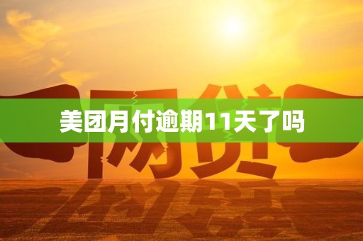 美团月付逾期11天了吗 美团月付逾期11天了吗