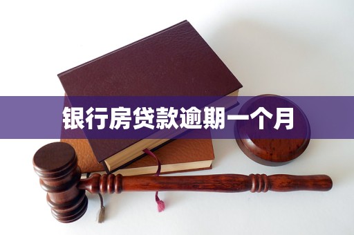 银行房贷款逾期一个月 银行房贷款逾期一个月