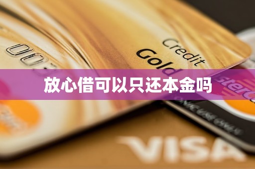 放心借可以只还本金吗 放心借可以只还本金吗