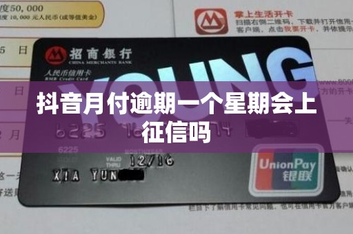 抖音月付逾期一个星期会上征信吗