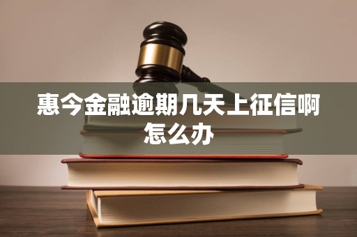 惠今金融逾期几天上征信啊怎么办