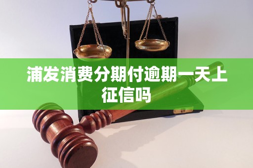 浦发消费分期付逾期一天上征信吗