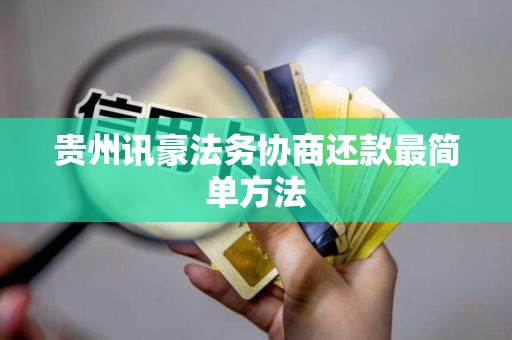 贵州讯豪法务协商还款最简单方法