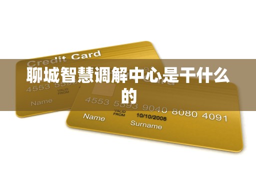 聊城智慧调解中心是干什么的