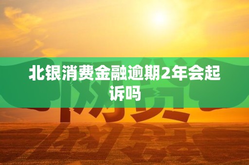 北银消费金融逾期2年会起诉吗