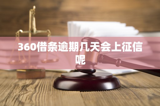360借条逾期几天会上征信呢