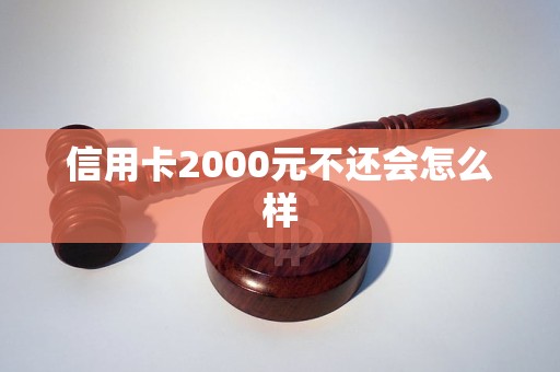 信用卡2000元不还会怎么样