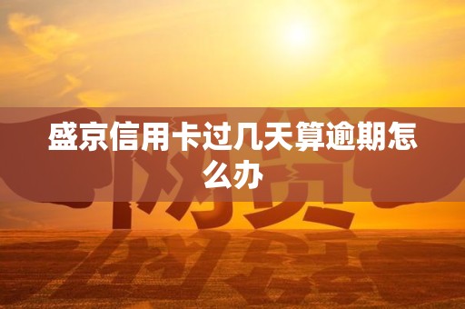 盛京信用卡过几天算逾期怎么办