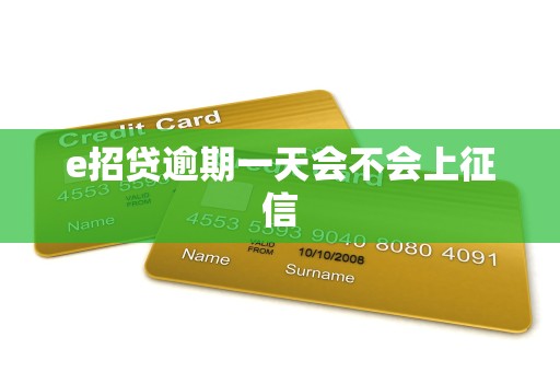 e招贷逾期一天会不会上征信