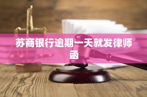 苏商银行逾期一天就发律师函 苏商银行逾期一天就发律师函