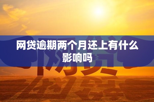 网贷逾期两个月还上有什么影响吗