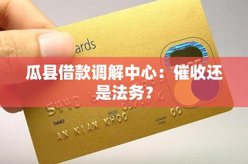 瓜县借款调解中心：催收还是法务？