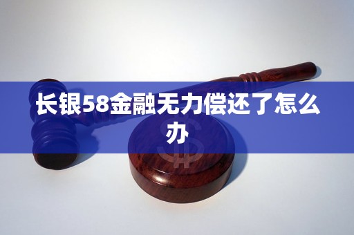 长银58金融无力偿还了怎么办 长银58金融无力偿还了怎么办