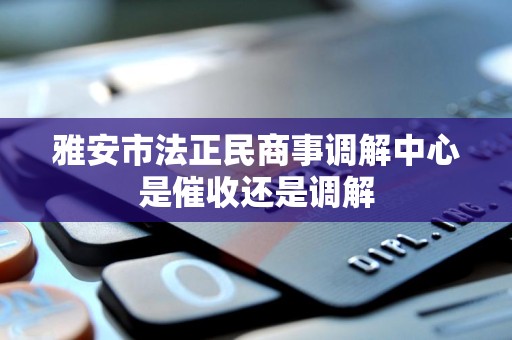 雅安市法正民商事调解中心是催收还是调解 雅安市法正民商事调解中心是催收还是调解