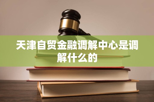天津自贸金融调解中心是调解什么的