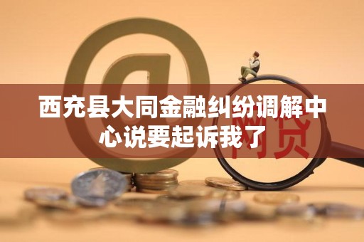 西充县大同金融纠纷调解中心说要起诉我了