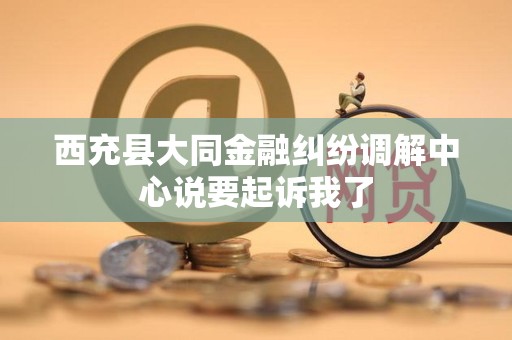 西充县大同金融纠纷调解中心说要起诉我了