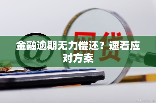 金融逾期无力偿还？速看应对方案