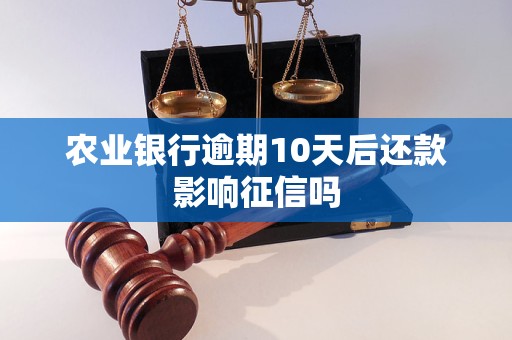 农业银行逾期10天后还款影响征信吗 农业银行逾期10天后还款影响征信吗