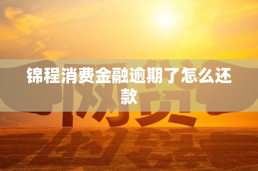 锦程消费金融逾期了怎么还款