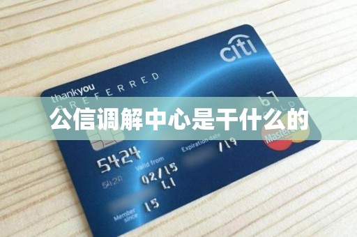 公信调解中心是干什么的