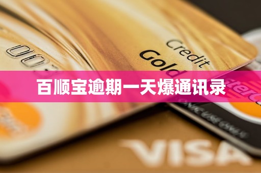 百顺宝逾期一天爆通讯录