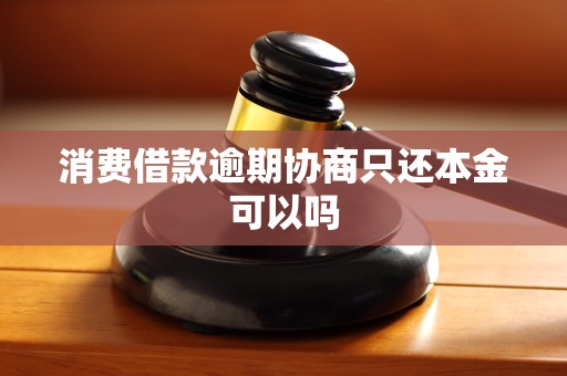 消费借款逾期协商只还本金可以吗
