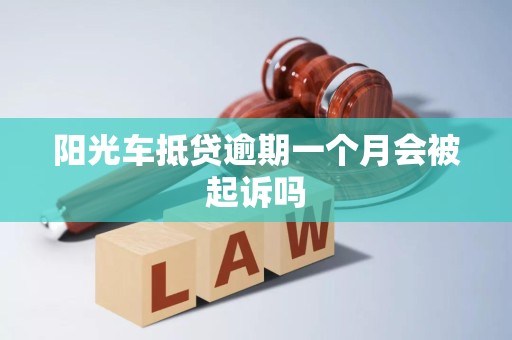阳光车抵贷逾期一个月会被起诉吗