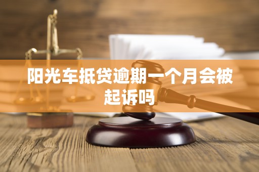 阳光车抵贷逾期一个月会被起诉吗